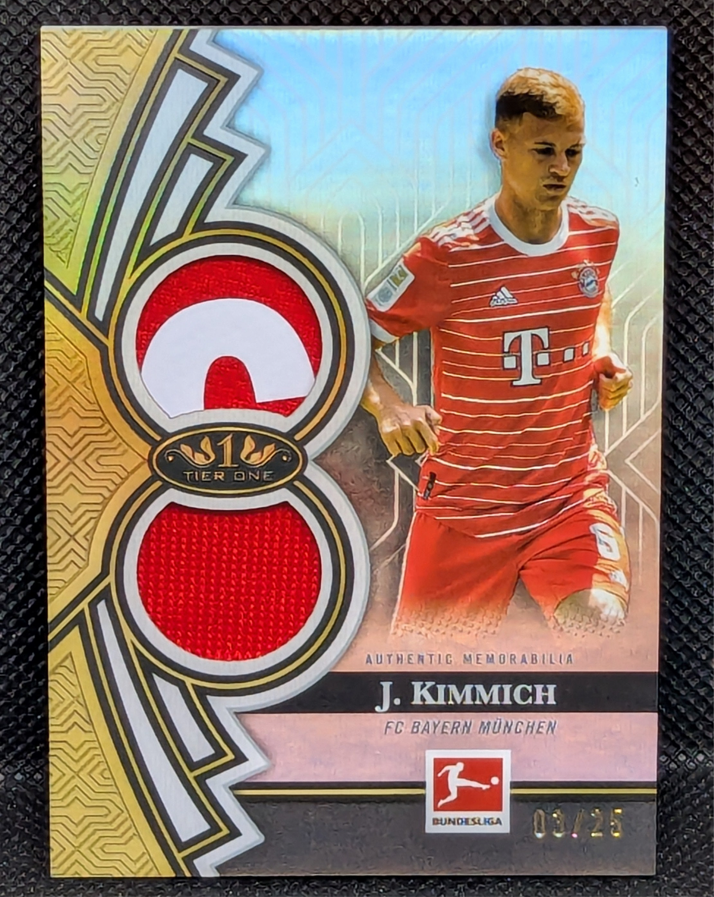 2022-23 Topps Tier One Bundesliga Dual Relic Joshua Kimmich /25 Bayern München