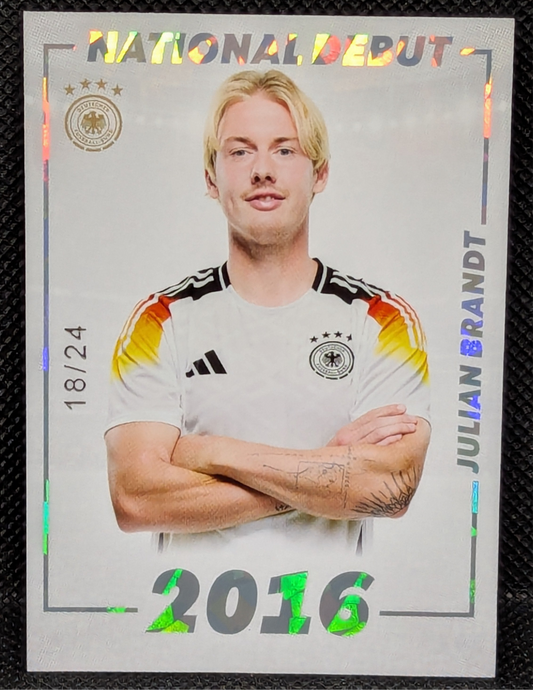 Panini DFB Team Set 2024 National Debut Julian Brandt Cracked Ice /24