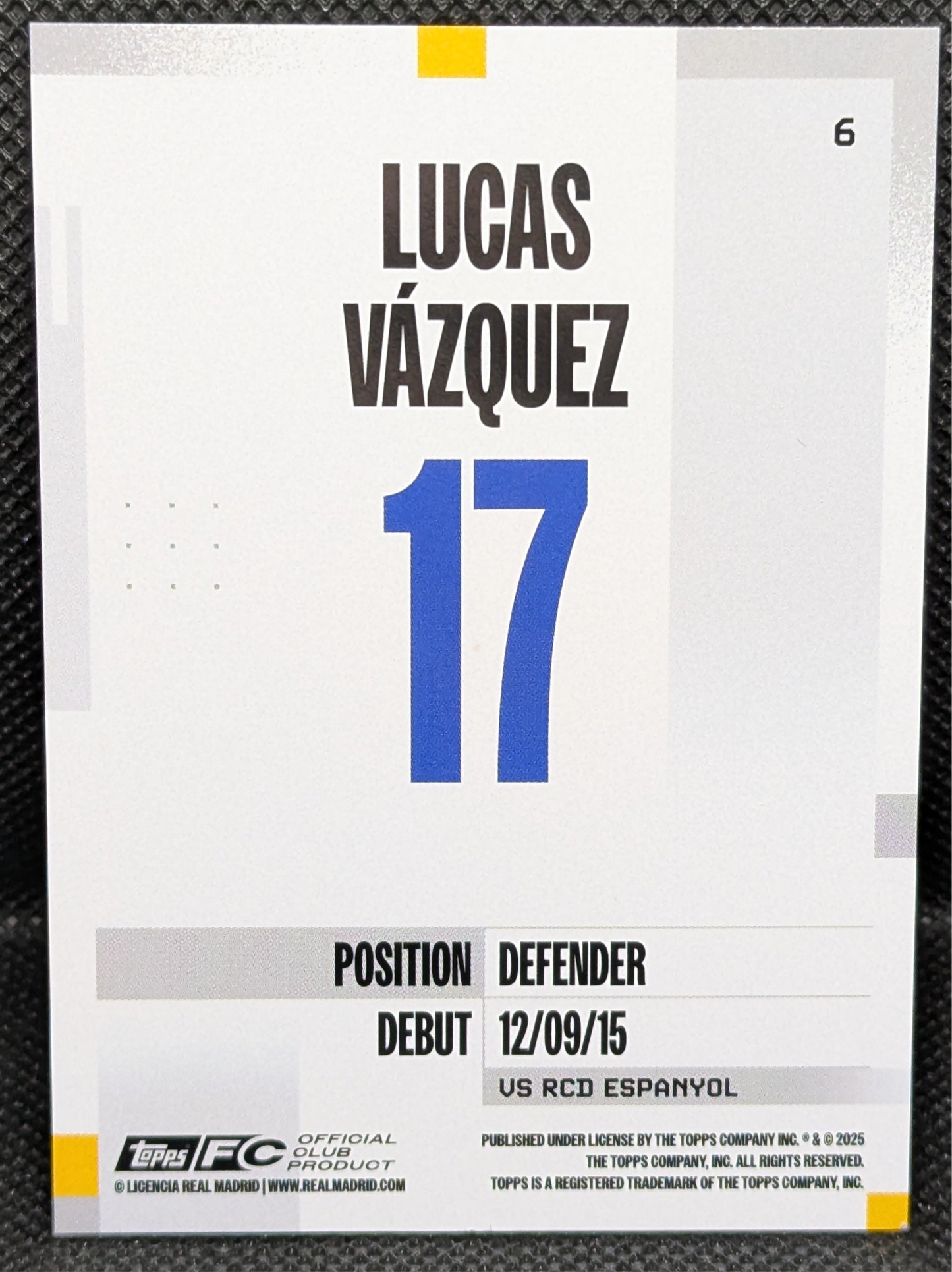 2024-25 Topps Real Madrid Team Set Lucas Vazquez /199