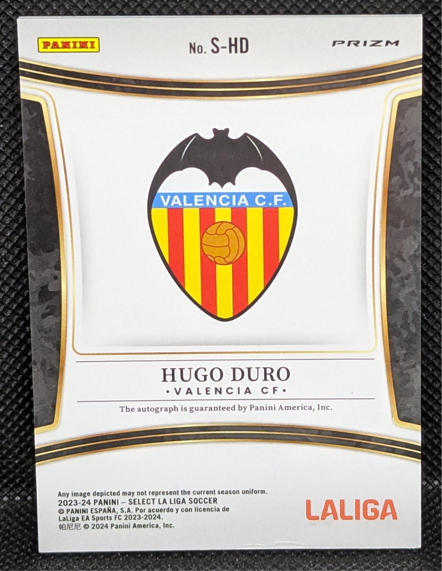 Panini Select La Liga Soccer 2023/24 Hugo Duro Auto Valencia CF