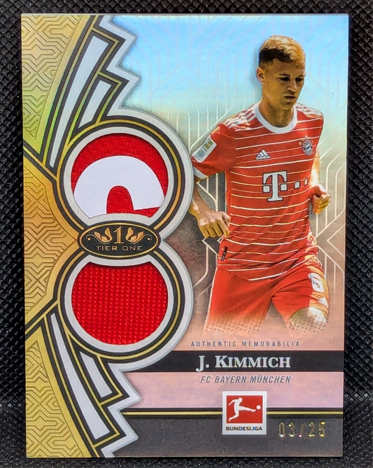 2022-23 Topps Tier One Bundesliga Dual Relic Joshua Kimmich /25 Bayern München