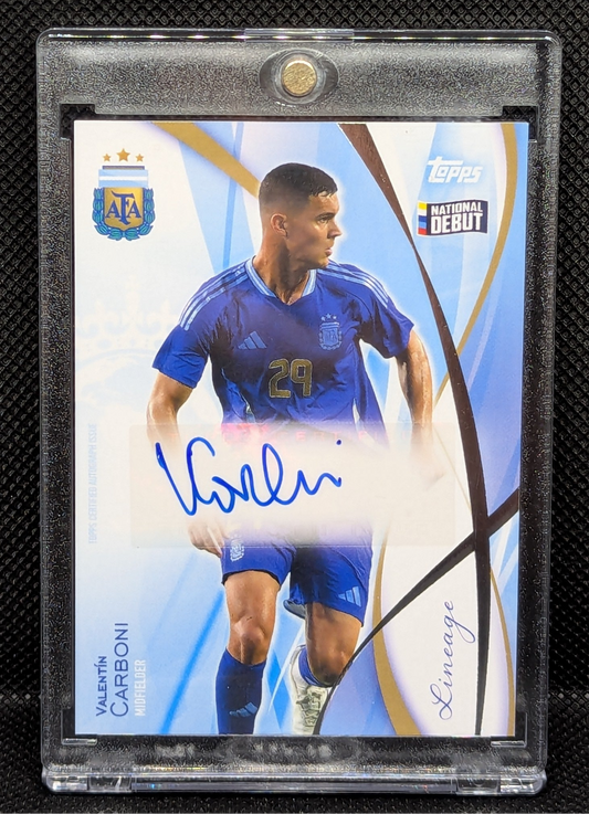 Topps Lineage Argentina 2023/24 Valentin Carboni National Debut Auto
