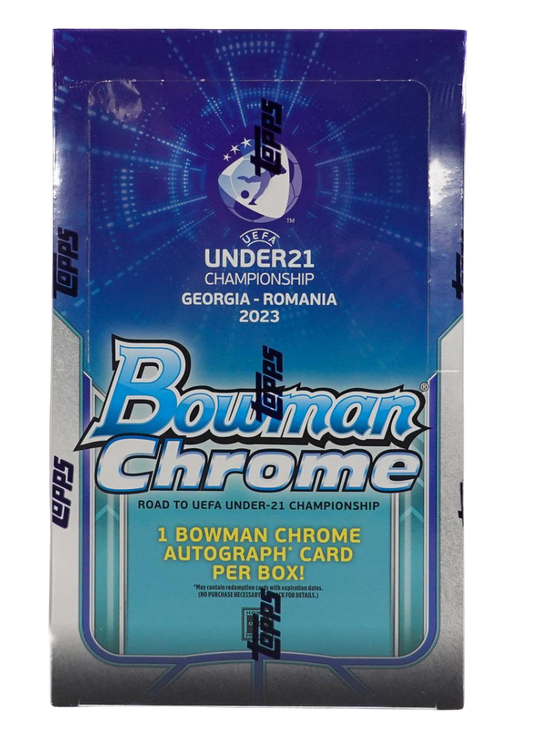 2022 TOPPS Bowman Chrome Road to UEFA Under-21 Championship Soccer Cards Hobby Box